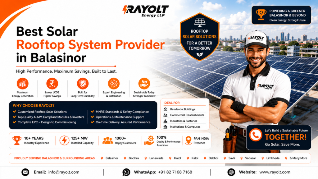 Best Solar Rooftop System Provider in Balasinor
